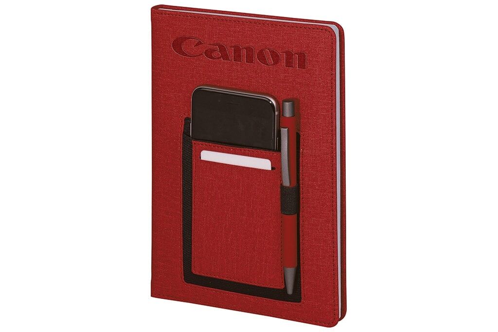 Carnet avec poche pour téléphone