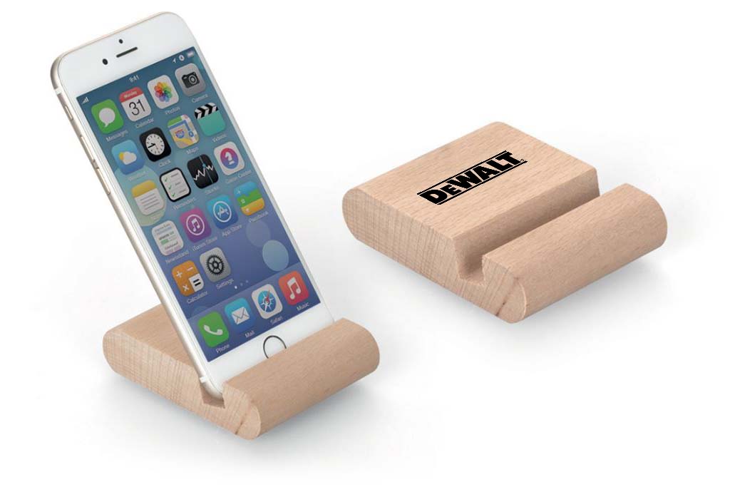 Support de téléphone en bois
