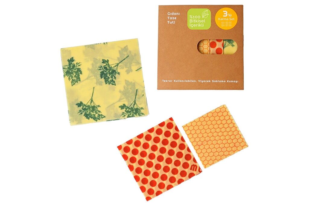 Bee Wraps Végans - Lot de 3
