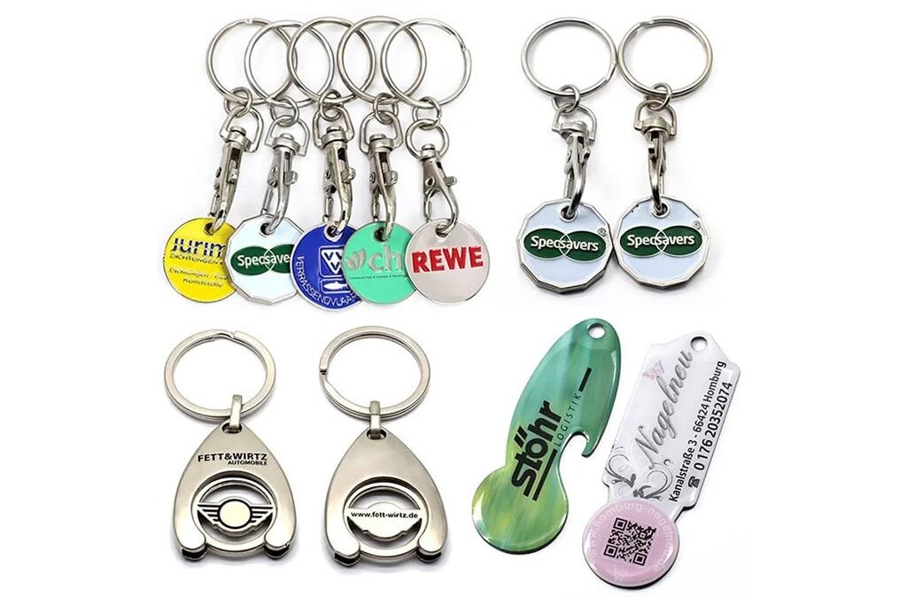 Porte-clés jeton caddie