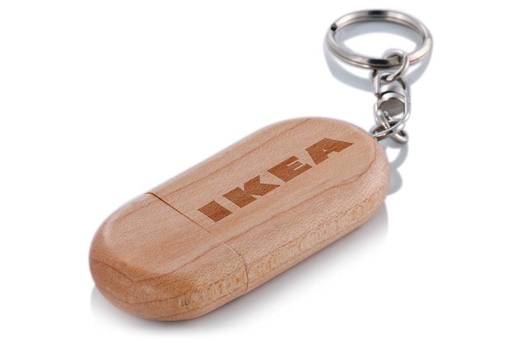 Clé USB en bois ovale