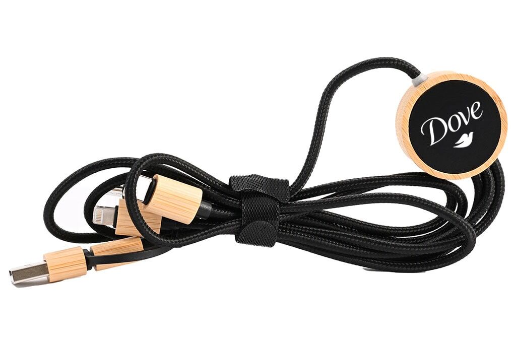 Câble de Charge 5-en-1 en Bambou